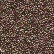 Miyuki Rocailles Perlen 1,5mm 2035 metallic matt Green Pink ca 11gr